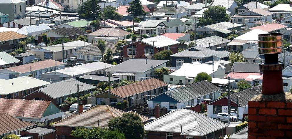 Houses in the suburb of South Dunedin. Photo: Peter McIntosh