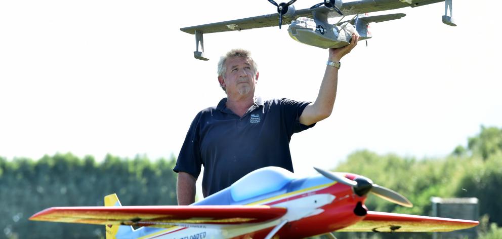 If in wet weather Dunedin Model Aero Club president Jeff Smart cannot fly his normal plane, he...