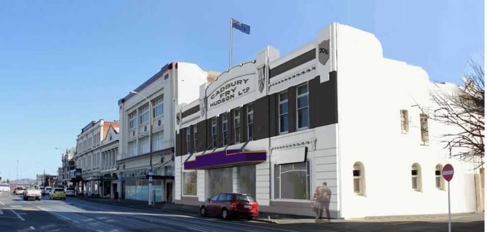 A photomontage of the planned restoration of the Cadbury dairy building in Castle St. Image: Origin Consultants