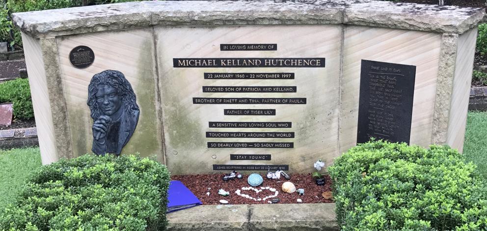 Memorial to Michael Hutchence at Northern Suburbs Crematorium, North Ryde, New South Wales,...