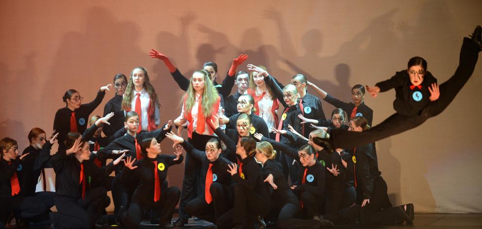 Bayfield High School preform during the Secondary Schools 2015 Stage Challenge at the Edgar Centre. Photo: Peter McIntosh 