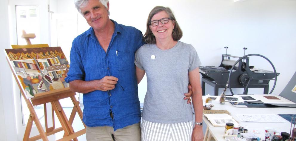 Wellington couple artist/writer Gregory O’Brien and writer/anthologist Jenny Bornholdt enjoy the...