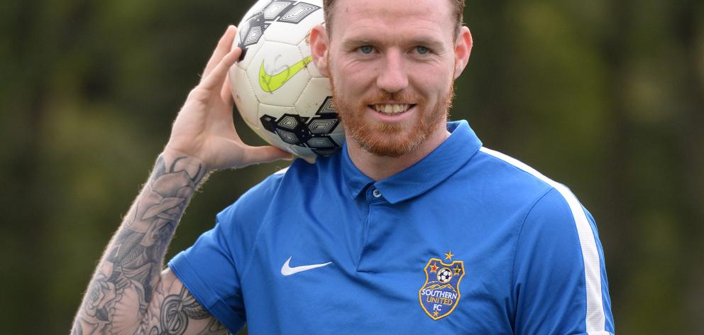 Danny Ledwith at the University Oval yesterday as he prepares for Southern United’s last home...