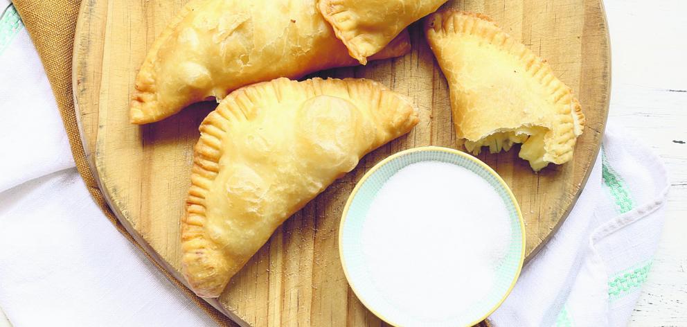 Fried cheese empanadas.