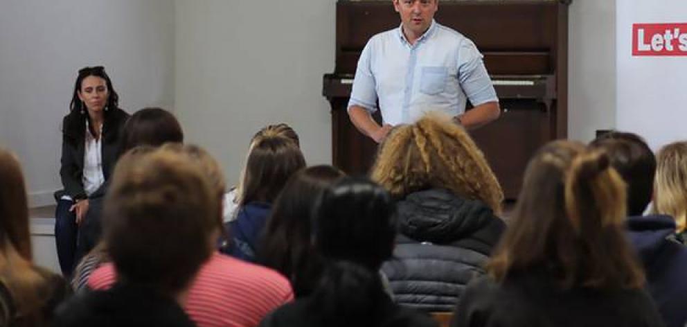 Labour's General Secretary Andrew Kirton talks at the Young Labour summer camp at Waitawheta near...