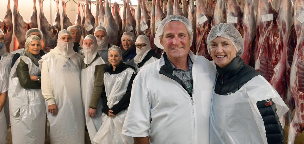 Broadleaf founders Mark and Annie Mitchell in the chiller at Duncan New Zealand’s plant at...