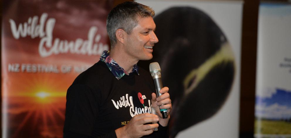 TV and radio presenter Jesse Mulligan hosts the opening of Wild Dunedin last night. Photo: Linda...