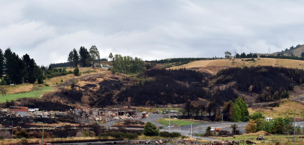 Aftermath on Monday morning of the Burnside fire. Photo: Gregor Richardson