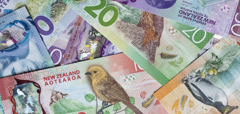 The New Zealand dollar has fallen in value for nine consecutive days. Photo: Getty Images