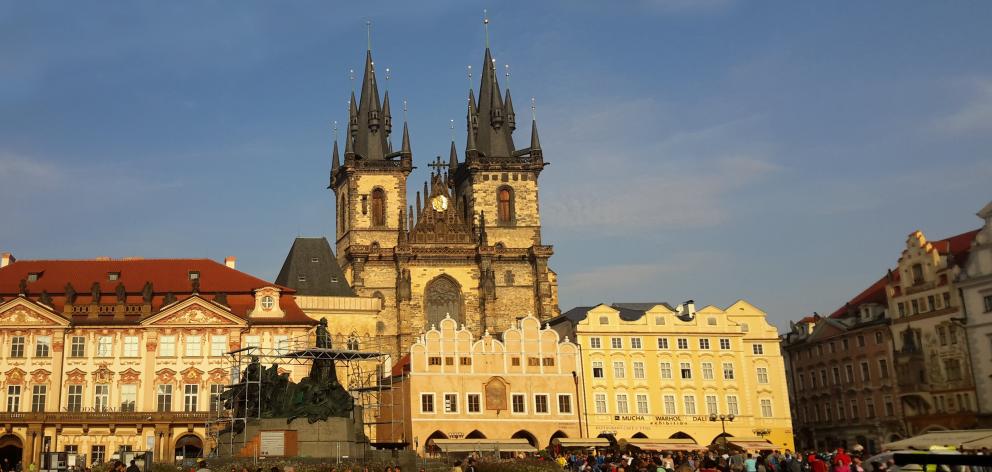 Prague, nicknamed the City of a Hundred Spires, is known for its Old Town Square, with colourful...
