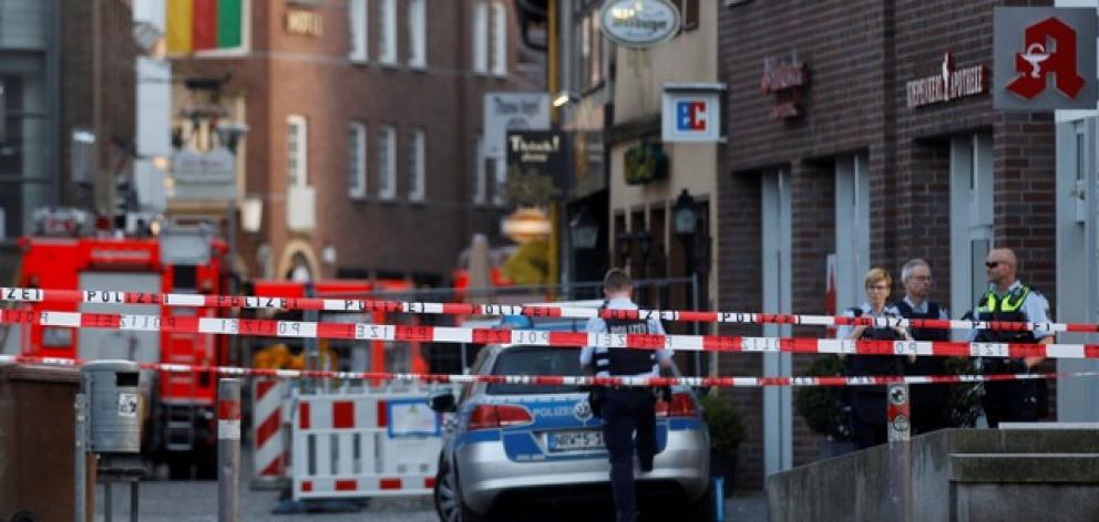 A man drove a van into a group of people sitting outside a popular restaurant in the old city centre of Muenster. Photo: Reuters