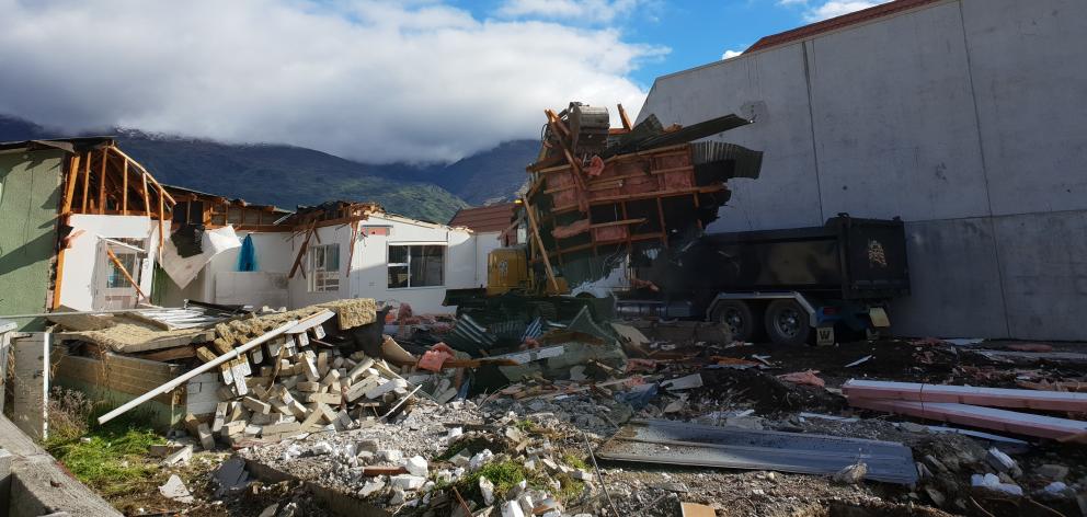 Wanaka's former police station on Helwick St has been demolished and is set to be replaced by a...