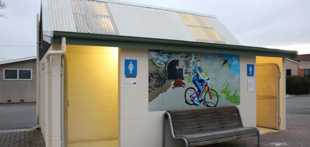 Work completed by Alexandra Primary School pupils on the public toilets outside Paper Plus, in...