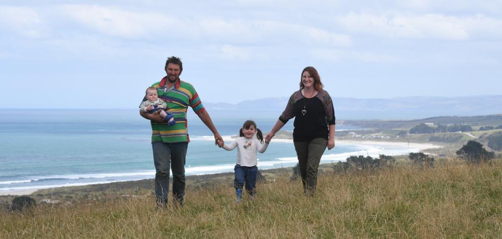 Otago Federated Farmers president Simon Davies pictured last year with his wife Joanna and...