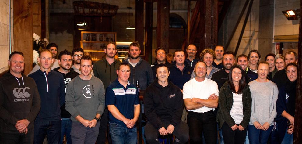 Portside Punch charity boxers gather at the Loan and Merc in Oamaru. Photo: Rachel Wybrown