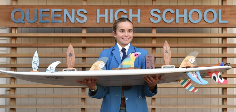 Queen's High School pupil Anika Ayson has won eight trophies this season. Photo: Gregor Richardson