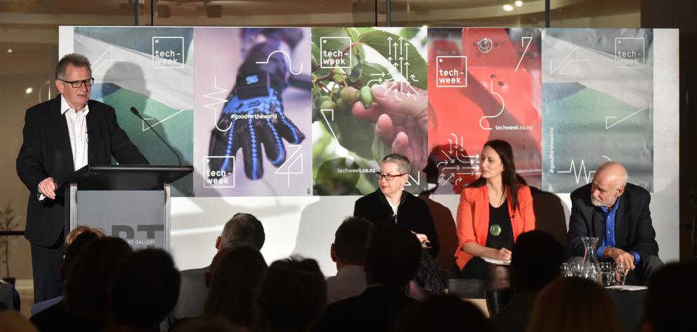 Otago Polytechnic chief executive Phil Ker spoke along with fellow panelists (from left)  Julie...