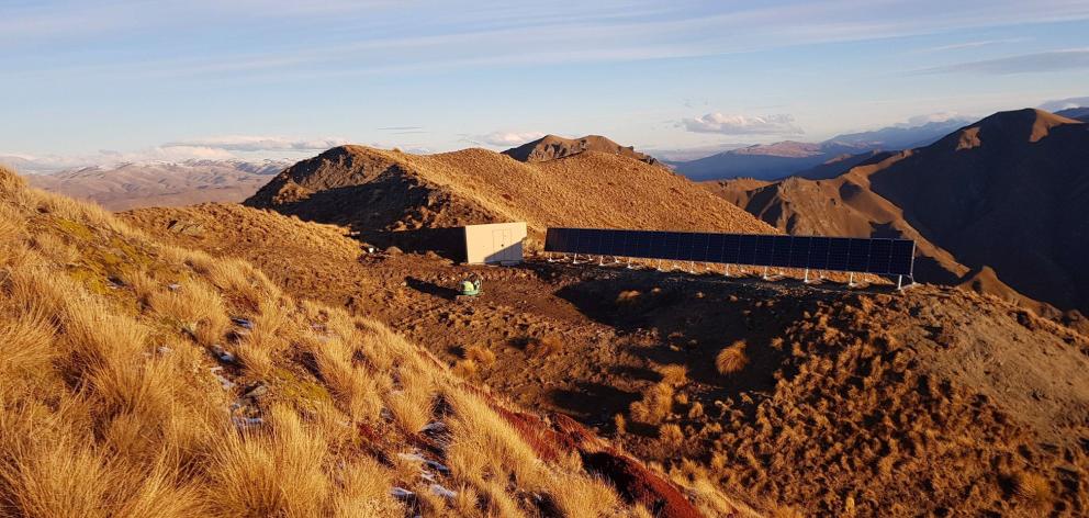 The upgraded Roys Peak communications facility is powered by solar energy. Photo: Supplied
