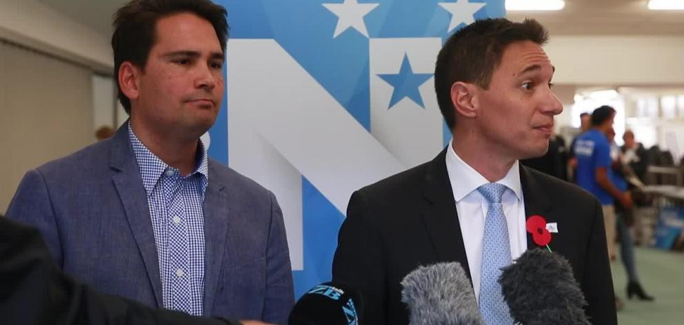 Dan Bidois (right) with National Party leader Simon Bridges. Photo: NZME