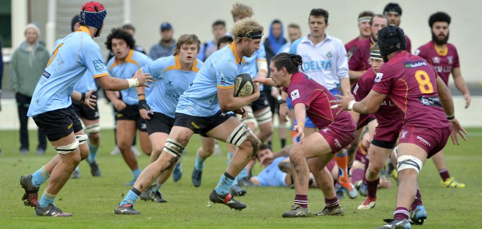 University v Alhambra Union at the University of Otago Oval this afternoon. Photo: Gerard O'Brien