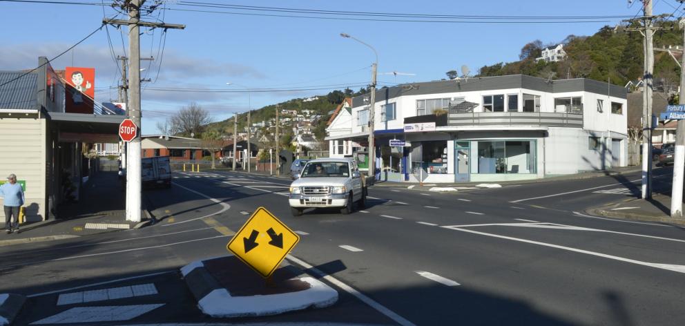 The Dunedin City Council plans to install an unusually shaped roundabout at the intersection of...