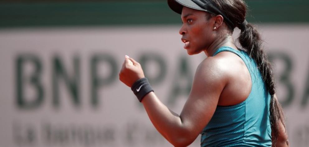 Sloan Stephens was the first American not called Williams to reach the French Open final since Jennifer Capriati won in 2001, played flawlessly in her first set against Halep. Photo: Reuters