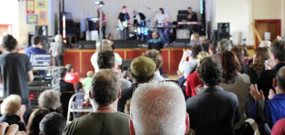 Flying Nun founder Roger Shepherd watches The Chills perform a 30th anniversary gig in Dunedin at...