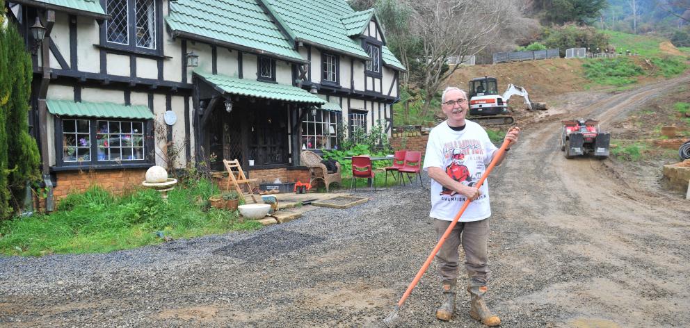 Gordon Sasse says having to reconstruct his garden has been a learning experience and has kept...