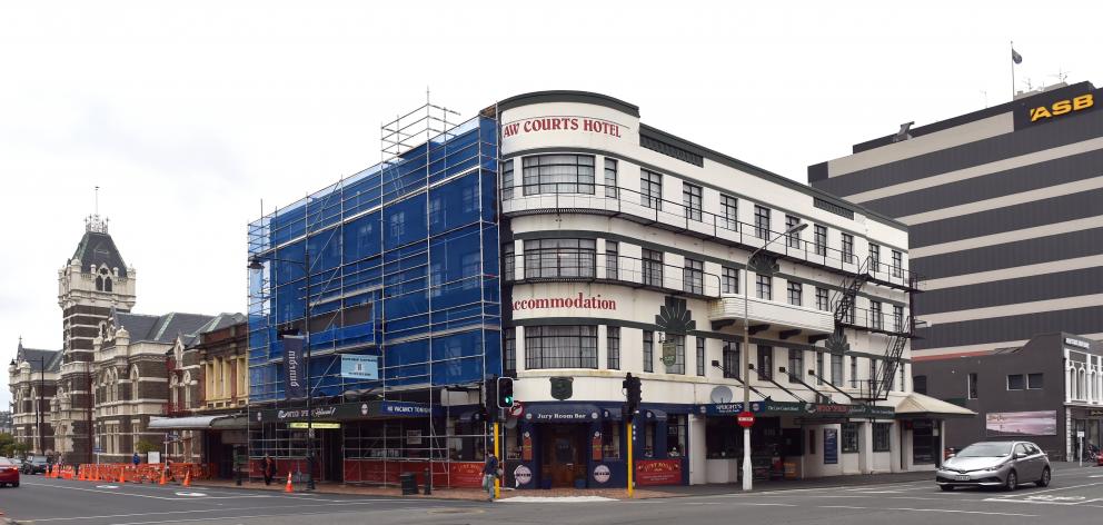 The new black Art Deco frontage of the Law Courts Hotel in Dunedin has upset reader Ivan...
