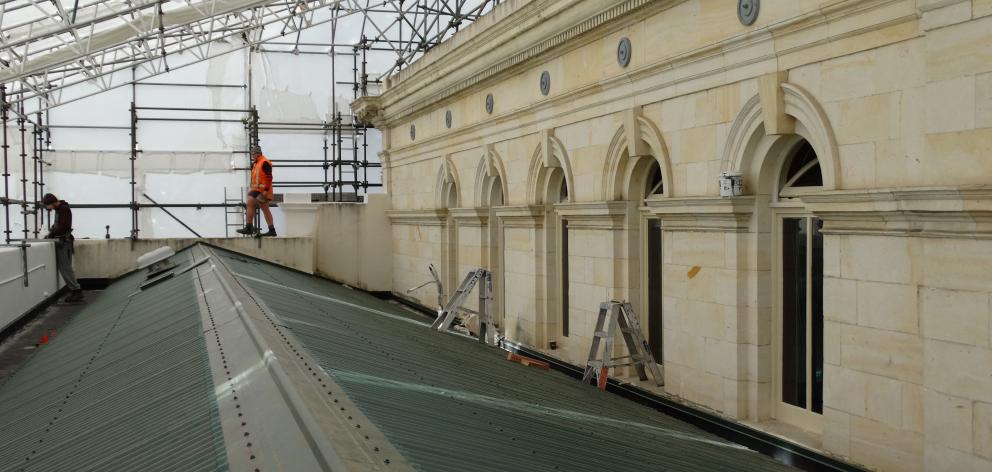 Work to upgrade the historic Oamaru courthouse in Thames St continues and is likely to be...