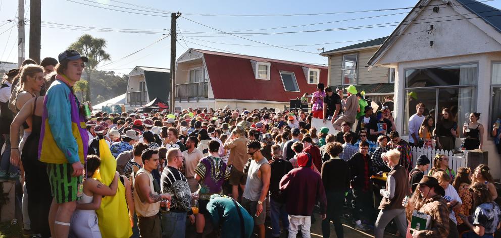 About 2000 people attended the Agnew St party on Saturday. Photos: Gregor Richardson