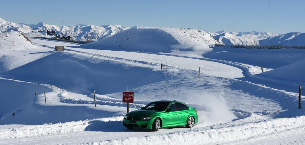 Senior Instructor Mike Eady gives high speed rides in the BMW M3.