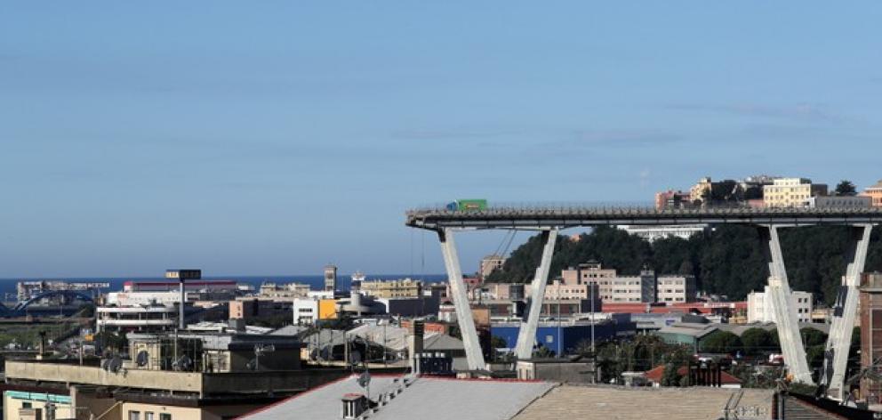 The collapsed Morandi Bridge in Genoa. Photo: Reuters The collapsed Morandi Bridge in Genoa. Photo: Reuters