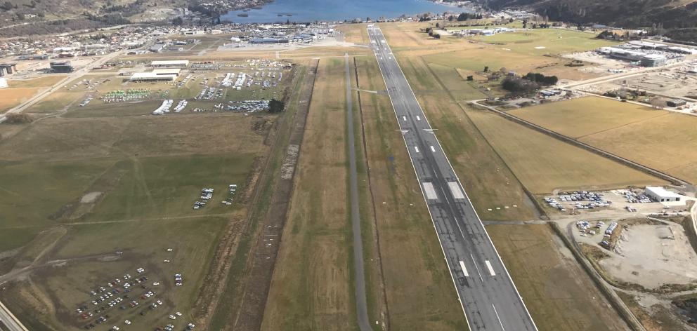 An aerial view of Queenstown Airport, looking towards Frankton and Lake Wakatipu. Photo: Daisy...