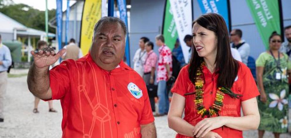 Nauru President Baron Waqa and Jacinda Ardern spoke about the issue of refugees on the island. Photo: NZ Herald Nauru President Baron Waqa and Jacinda Ardern spoke about the issue of refugees on the island. Photo: NZ Herald