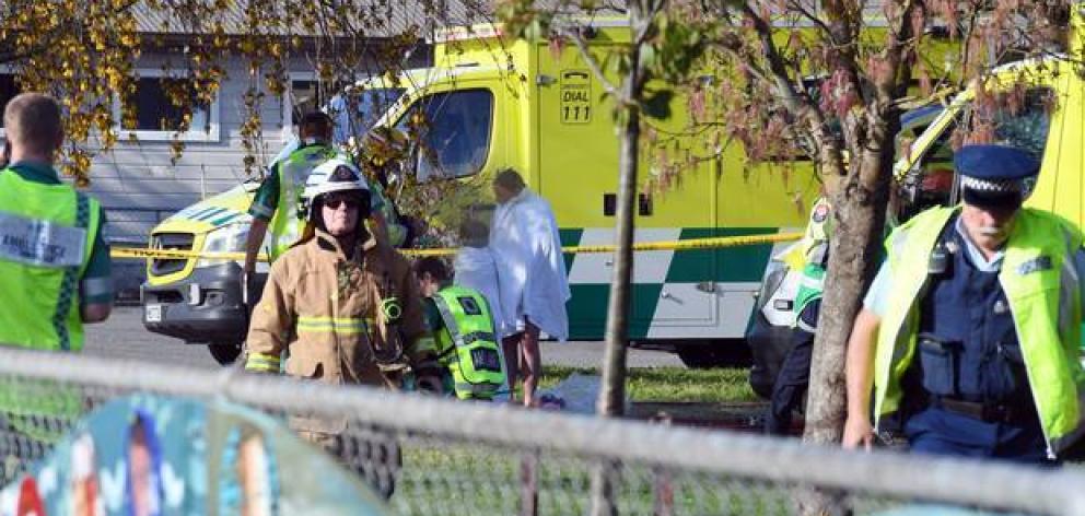 A number of children from South End School, Carterton, were admitted to hospital. Photo SNPA via NZ Herald