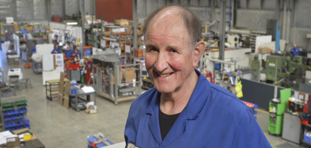 Long term Scott Technology employee Bob Hyslop pictured in the company’s workshop this week....
