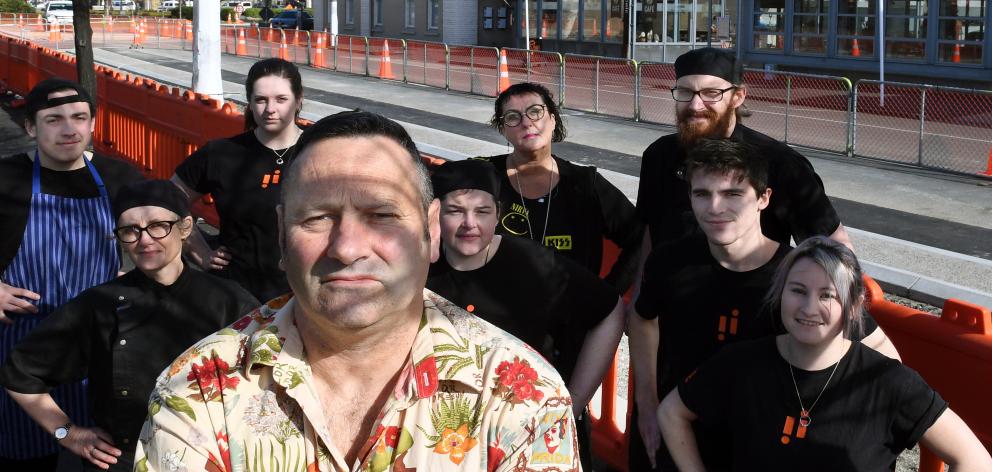  Ironic Cafe and Bar owner Steve Wilson (centre) and his staff (from left) Marcus Sowerby,...