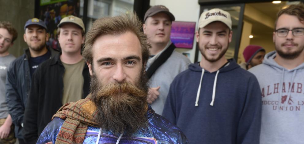Otago University Students' Association recreation officer Josh Smythe gathers with some of his...