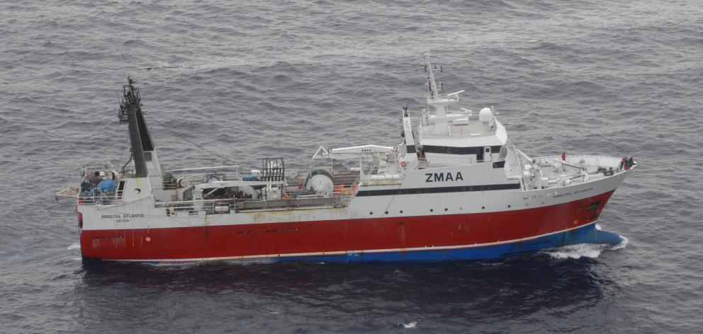 A 2010 file shot of the 64m fishing trawler Amaltal Atlantis, owned by Talley's Group. PHOTO:...