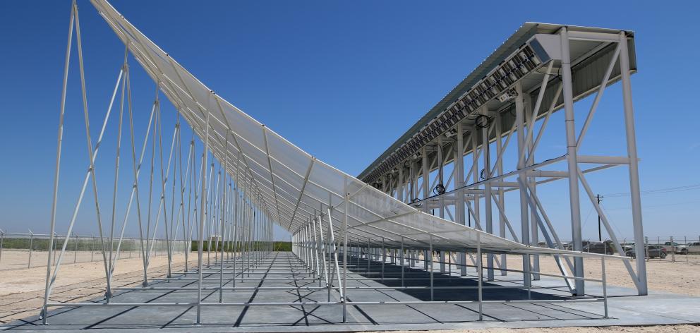 One of LeoLabs’ two radar facilities as seen in Texas. The Central Otago radar proposed will be...