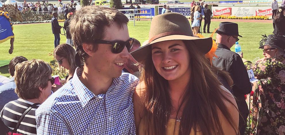 Elle Perriam with her late boyfriend, Will Gregory, at a race meeting. Photos: Supplied
