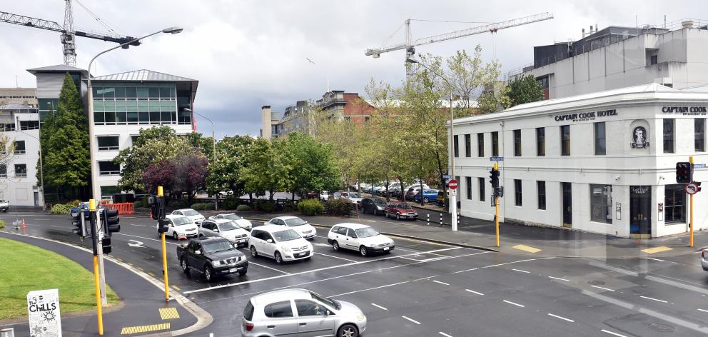 The Dunedin City Council and the University of Otago will build a new bee-themed ``pocket'' park between the Captain Cook Hotel and School of Physiotherapy in Great King St. Photo: Peter McIntosh