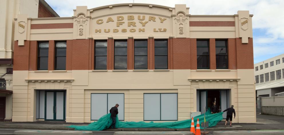 The restored facade of the former Cadbury factory’s old dairy building was revealed yesterday....
