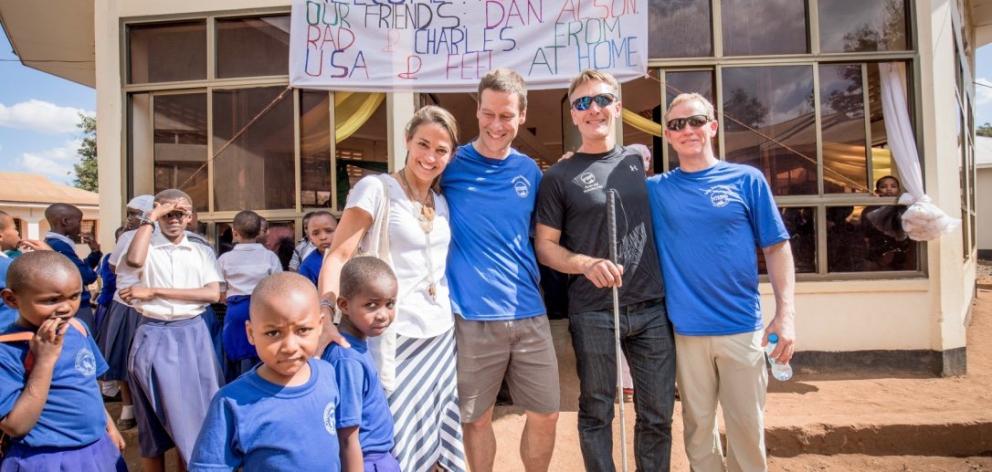 Endurance champions Alison Qualter Berna, Charles Scott, Dan Berlin and Brad Graff visit school...