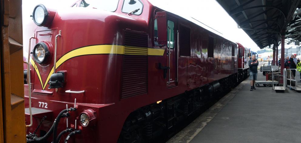 This immaculately-restored Dg diesel electric locomotive, based in Christchurch, helped pull a...