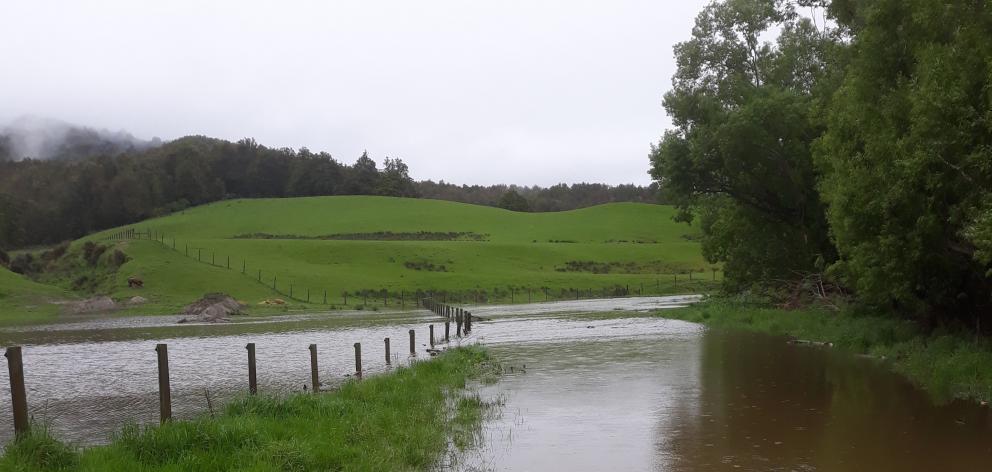 Three builders were saved from their work site in Piano Flat by helicopter yesterday after the area started flooding. Photo: Russell Jenkins Three builders were saved from their work site in Piano Flat by helicopter yesterday after the area started flooding. Photo: Russell Jenkins