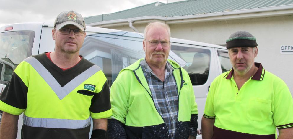 The Brumby Builders team (from left) builder Gary Ward, painter Dave Webster and builder Russell...