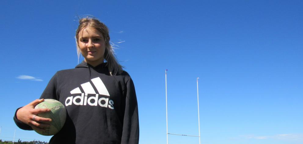 St Kevin's College's Georgia Oakes (18) is preparing to return to the rugby field at the Ignite7...
