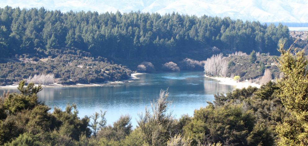 The upper reach of the Clutha River, just below the lake outlet. Photo: ODT